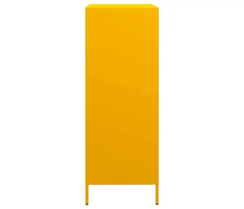 Augstais Skapītis, Sinepju Dzeltens, 68X39X103,5 Cm, Tērauds Vidaxl
