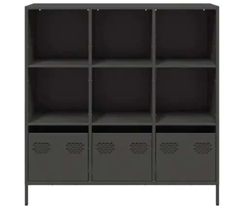 Komoda, Juodos Spalvos, 101,5X39X103,5cm Plienas Komoda, Juodos Spalvos, 101,5X39X103,5cm Plienas