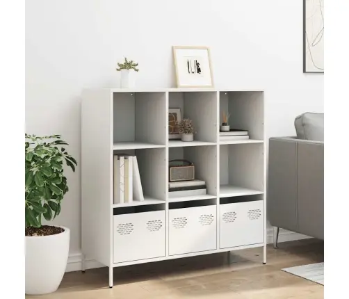 Augstais Skapītis, Balts, 101,5X39X103,5 Cm, Tērauds Vidaxl