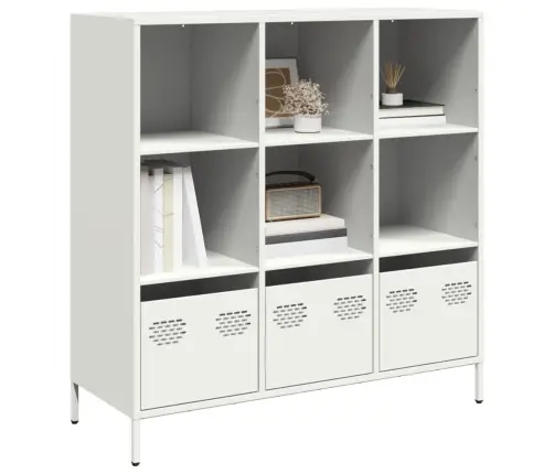 Augstais Skapītis, Balts, 101,5X39X103,5 Cm, Tērauds Vidaxl