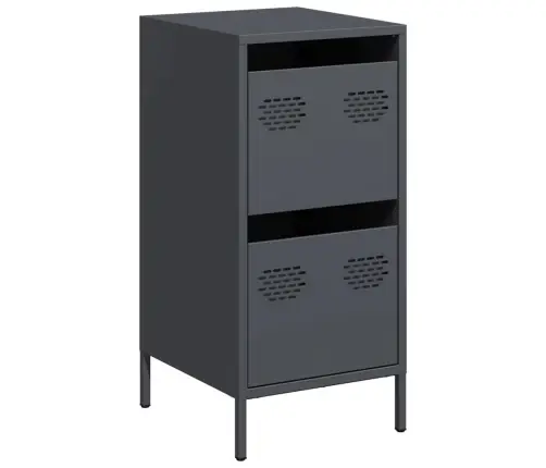 Kumode, Antracītpelēka, 35X39X73,5 Cm, Auksti Velmēts Tērauds Vidaxl