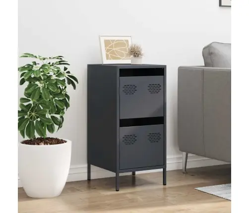 Kumode, Antracītpelēka, 35X39X73,5 Cm, Auksti Velmēts Tērauds Vidaxl