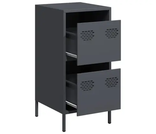 Kumode, Antracītpelēka, 35X39X73,5 Cm, Auksti Velmēts Tērauds Vidaxl