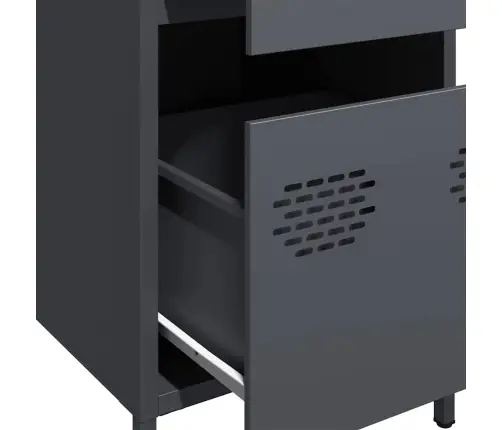 Kumode, Antracītpelēka, 35X39X73,5 Cm, Auksti Velmēts Tērauds Vidaxl