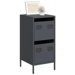 Kumode, Antracītpelēka, 35X39X73,5 Cm, Auksti Velmēts Tērauds Vidaxl
