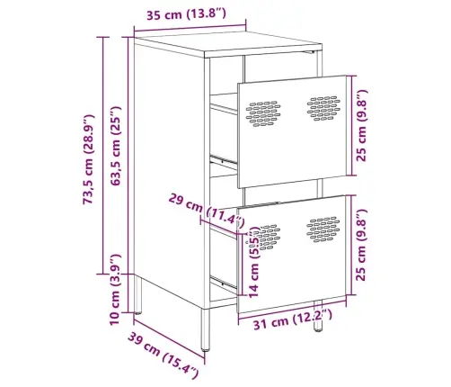 Indauja Garstyčių Geltona 35X39X73,5Cm Šaltai Valcuotas Plienas