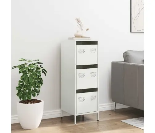 Highboard White 39X35X103,5 Cm Plienas