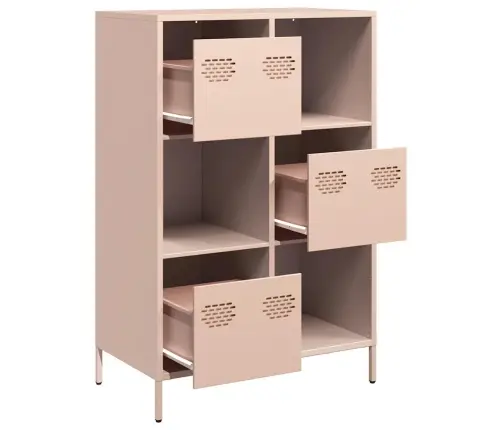 Augstais Skapītis, Rozā, 68X39X103,5 Cm, Tērauds Vidaxl Augstais Skapītis, Rozā, 68X39X103,5 Cm, Tērauds Vidaxl