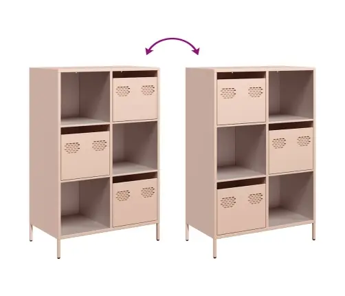 Augstais Skapītis, Rozā, 68X39X103,5 Cm, Tērauds Vidaxl Augstais Skapītis, Rozā, 68X39X103,5 Cm, Tērauds Vidaxl