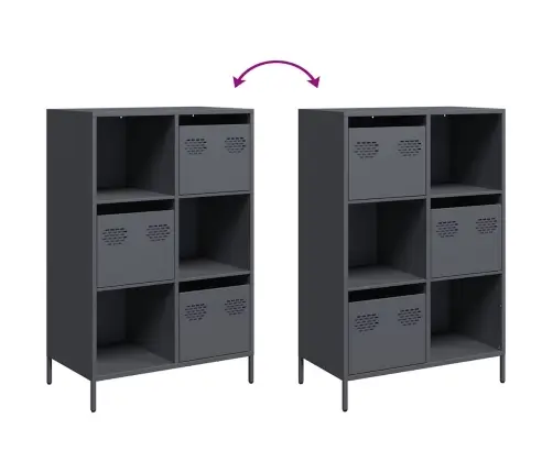 Augstais Skapītis, Pelēks, 68X39X103,5 Cm, Tērauds Vidaxl