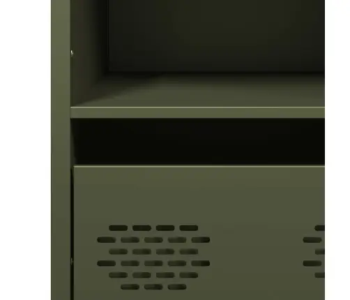Augstais Skapītis, Olīvu Zaļš, 68X39X103,5 Cm, Tērauds Vidaxl