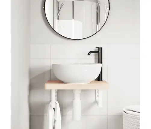 Izlietnes Plaukts, Stiprināms Pie Sienas, Tērauds, Dižskābardis Vidaxl