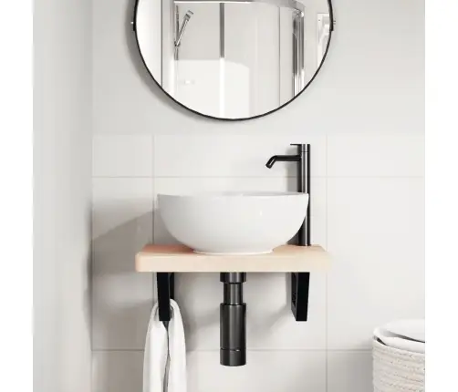 Izlietnes Plaukts, Stiprināms Pie Sienas, Tērauds, Dižskābardis Vidaxl