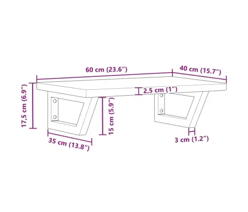 Seinale Kinnitatav Valamuriiul, Teras Ja Tammepuit