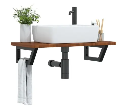 Seinale Kinnitatav Valamuriiul, Teras Ja Tammepuit