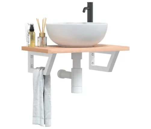 Izlietnes Plaukts, Stiprināms Pie Sienas, Tērauds, Dižskābardis Vidaxl