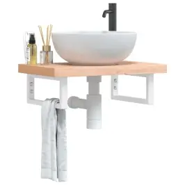 Izlietnes Plaukts, Stiprināms Pie Sienas, Tērauds, Dižskābardis Vidaxl