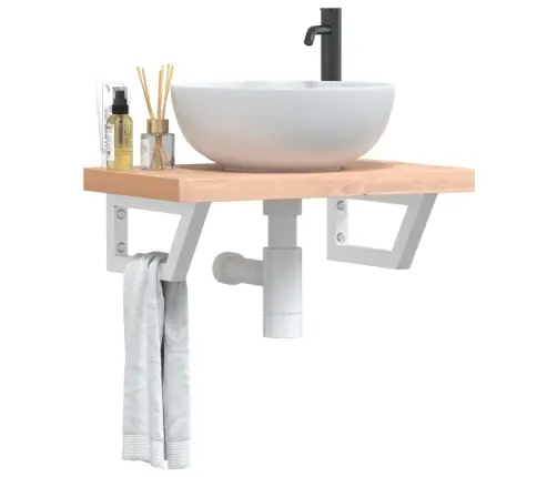 Izlietnes Plaukts, Stiprināms Pie Sienas, Tērauds, Dižskābardis Vidaxl