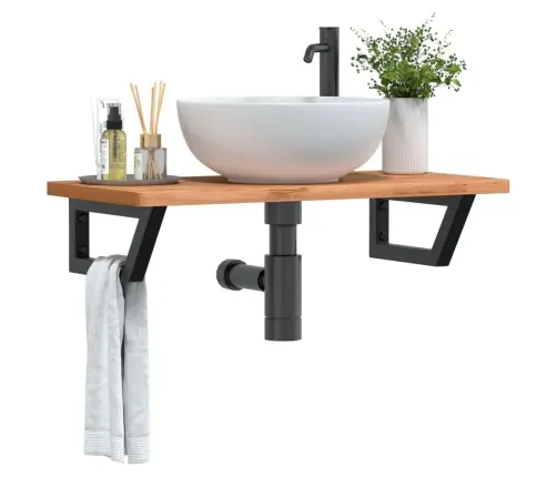 Izlietnes Plaukts, Stiprināms Pie Sienas, Tērauds, Dižskābardis Vidaxl