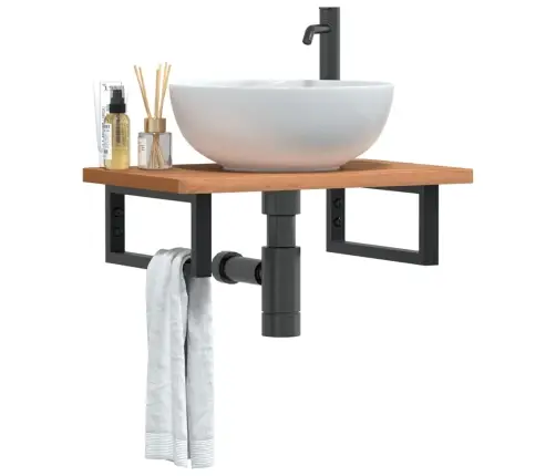 Izlietnes Plaukts, Stiprināms Pie Sienas, Tērauds, Dižskābardis Vidaxl