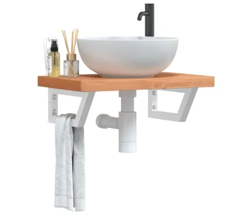 Izlietnes Plaukts, Stiprināms Pie Sienas, Tērauds, Dižskābardis Vidaxl