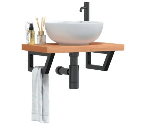 Izlietnes Plaukts, Stiprināms Pie Sienas, Tērauds, Dižskābardis Vidaxl