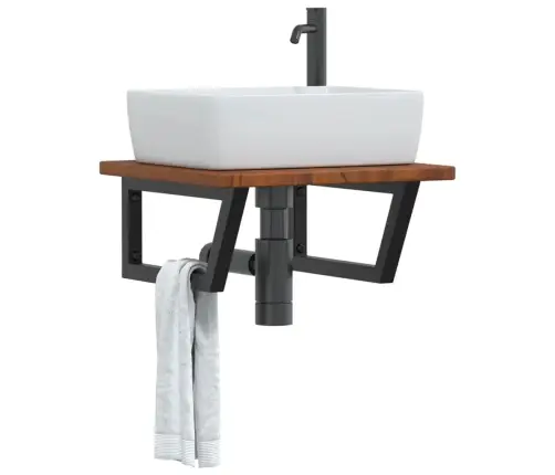 Seinale Kinnitatav Valamuriiul, Teras Ja Tammepuit