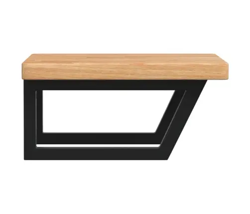 Izlietnes Plaukts, Stiprināms Pie Sienas, Tērauds, Ozola Koks Vidaxl