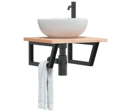 Izlietnes Plaukts, Stiprināms Pie Sienas, Tērauds, Dižskābardis Vidaxl