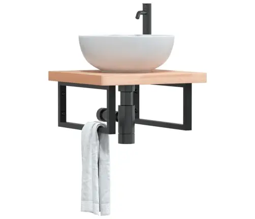 Izlietnes Plaukts, Stiprināms Pie Sienas, Tērauds, Dižskābardis Vidaxl