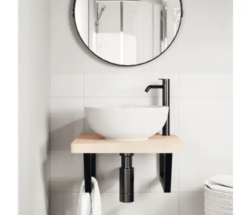 Izlietnes Plaukts, Stiprināms Pie Sienas, Tērauds, Dižskābardis Vidaxl