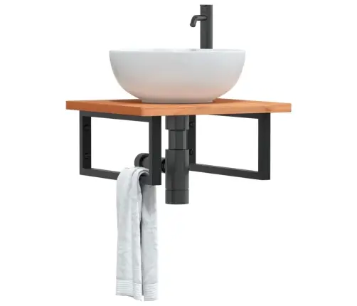 Izlietnes Plaukts, Stiprināms Pie Sienas, Tērauds, Dižskābardis Vidaxl