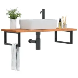 Izlietnes Plaukts, Stiprināms Pie Sienas, Tērauds, Dižskābardis Vidaxl