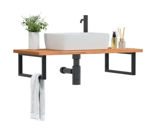 Izlietnes Plaukts, Stiprināms Pie Sienas, Tērauds, Dižskābardis Vidaxl