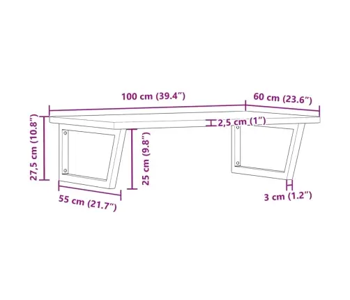 Seinale Kinnitatav Valamuriiul, Teras Ja Tammepuit