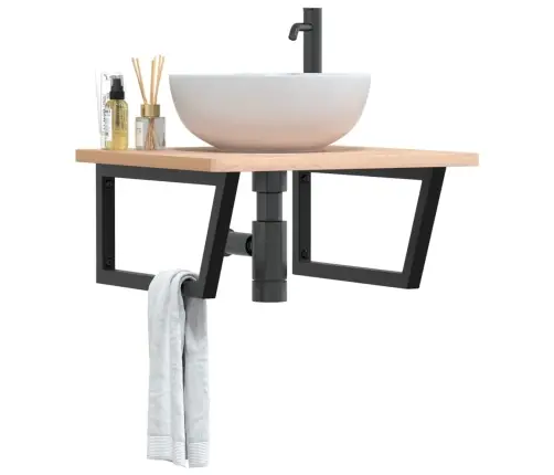 Izlietnes Plaukts, Stiprināms Pie Sienas, Tērauds, Dižskābardis Vidaxl