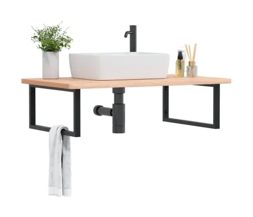 Izlietnes Plaukts, Stiprināms Pie Sienas, Tērauds, Dižskābardis Vidaxl