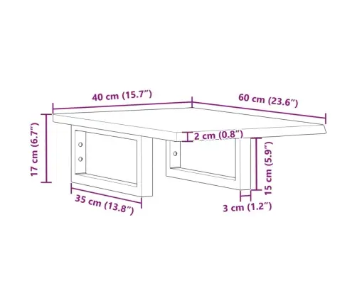 Seinale Kinnitatav Valamuriiul, Teras Ja Tammepuit