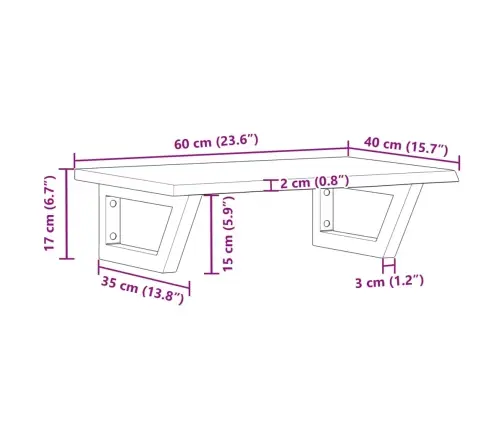 Seinale Kinnitatav Valamuriiul, Teras Ja Tammepuit