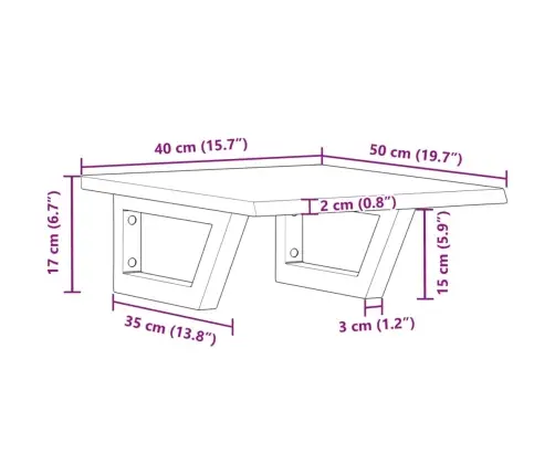 Izlietnes Plaukts, Stiprināms Pie Sienas, Tērauds, Ozola Koks Vidaxl