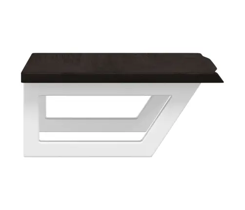 Izlietnes Plaukts, Stiprināms Pie Sienas, Tērauds, Ozola Koks Vidaxl