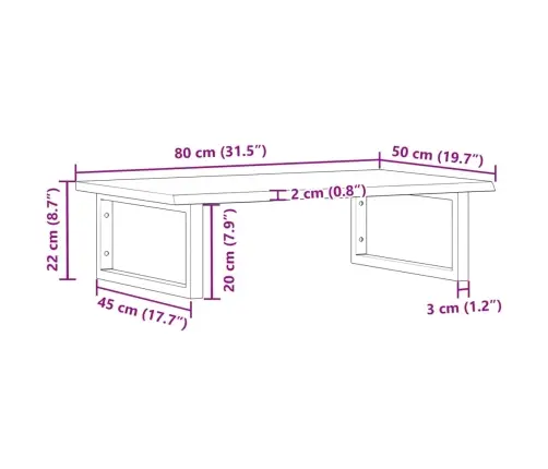 Seinale Kinnitatav Valamuriiul, Teras Ja Tammepuit
