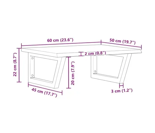 Izlietnes Plaukts, Stiprināms Pie Sienas, Tērauds, Ozola Koks Vidaxl