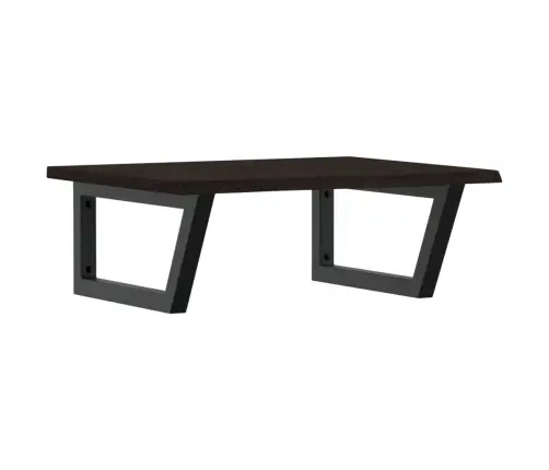 Izlietnes Plaukts, Stiprināms Pie Sienas, Tērauds, Ozola Koks Vidaxl