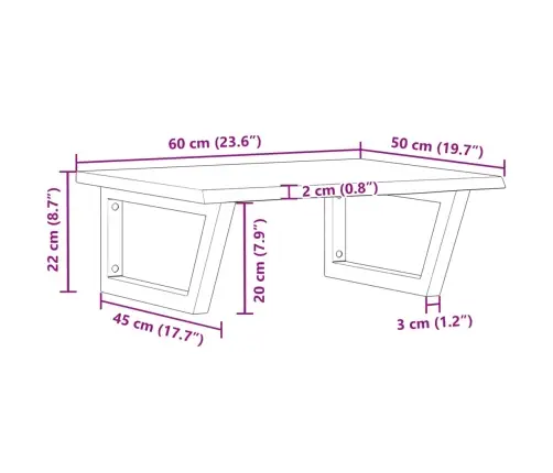 Izlietnes Plaukts, Stiprināms Pie Sienas, Tērauds, Ozola Koks Vidaxl