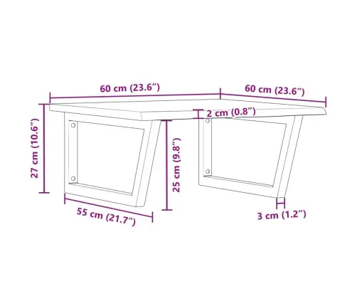 Seinale Kinnitatav Valamuriiul, Teras Ja Tammepuit