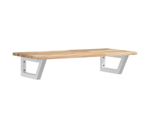 Izlietnes Plaukts, Stiprināms Pie Sienas, Tērauds, Akācija Vidaxl