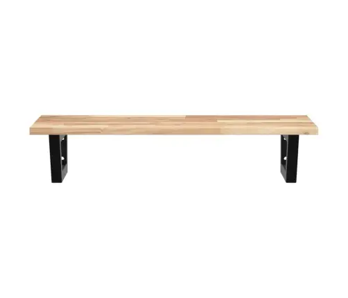 Izlietnes Plaukts, Stiprināms Pie Sienas, Tērauds, Akācija Vidaxl