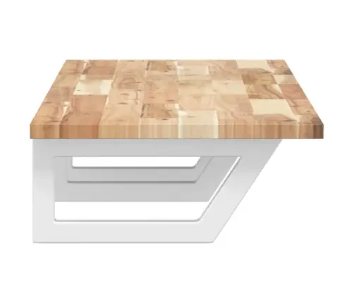 Izlietnes Plaukts, Stiprināms Pie Sienas, Tērauds, Akācija Vidaxl