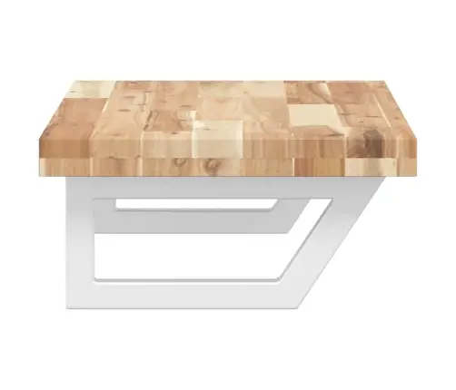 Izlietnes Plaukts, Stiprināms Pie Sienas, Tērauds, Akācija Vidaxl